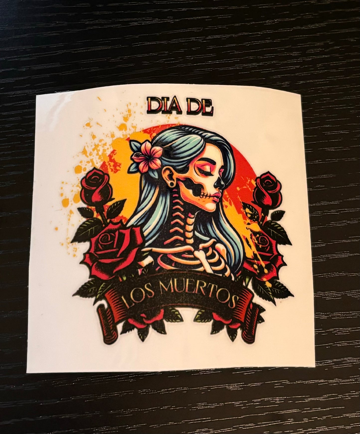 DIA DE LOS MUERTOS WATER BOTTLE STICKER