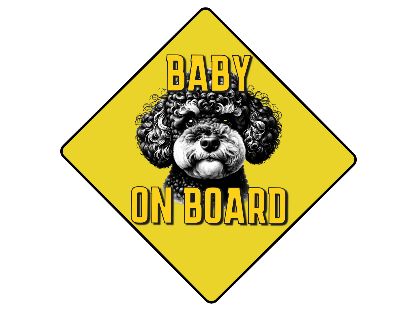 BABY ON BOARD POODLE